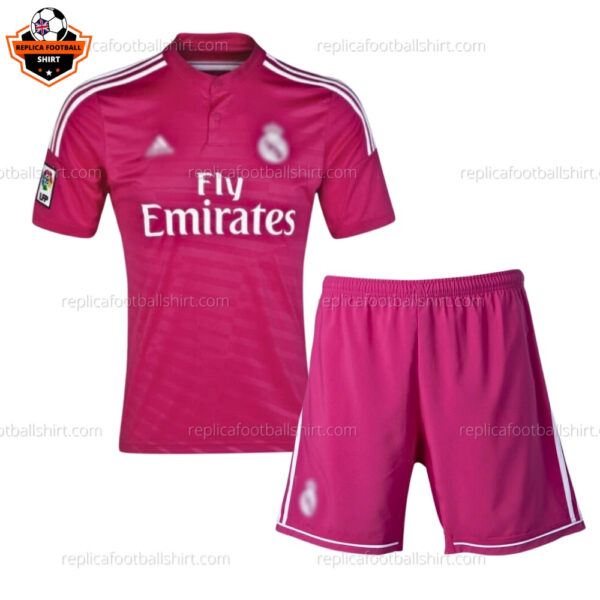 Retro Real Madrid Away Kid Replica Football Kit 2014/15 - Front View