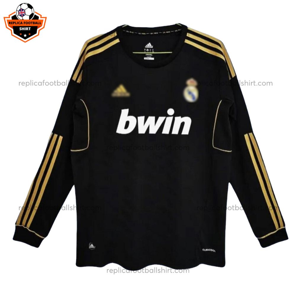 Retro Real Madrid Away Men Replica Football Shirt 2011/12 Long Sleeve - Front View