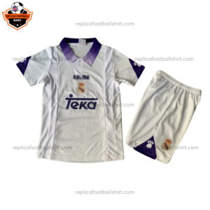 Retro Real Madrid Home Kid Replica Football Kit 1997/98 - Front View