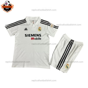 Retro Real Madrid Home Kid Replica Football Kit 2002/03 - Front View