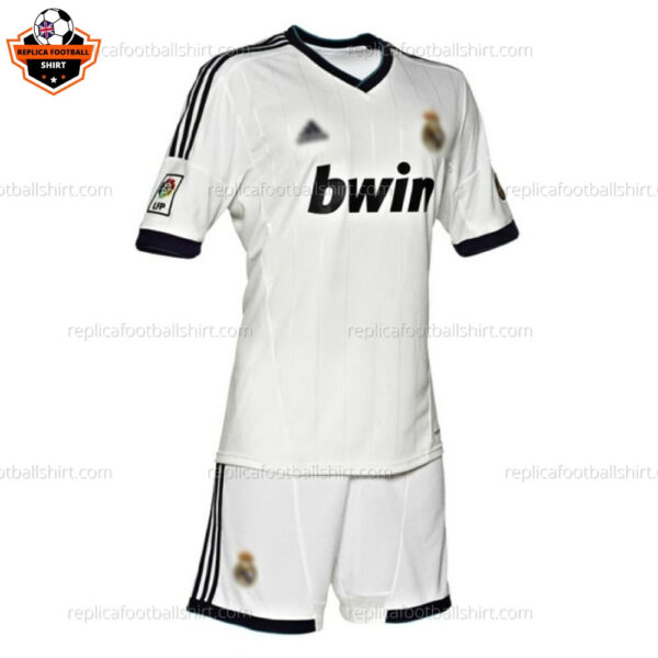 Retro Real Madrid Home Kid Replica Football Kit 2012/13 - Front View
