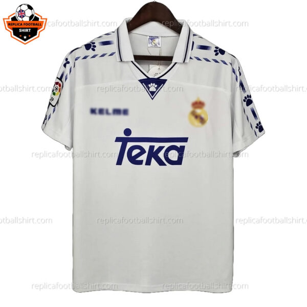 Retro Real Madrid Home Men Replica Football Shirt 1996/97 - Front View