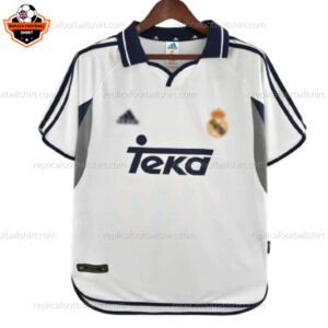 Retro Real Madrid Home Men Replica Football Shirt 2000/01 - Front View