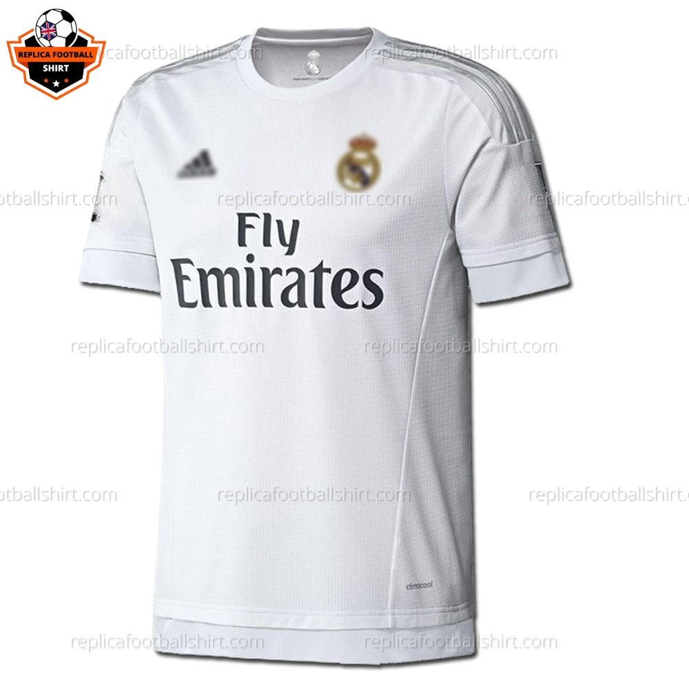 Retro Real Madrid Home Men Replica Football Shirt 2015/16 - Front View