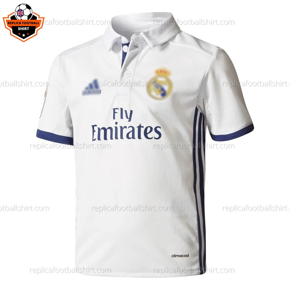 Retro Real Madrid Home Men Replica Football Shirt 2016/17 - Front View