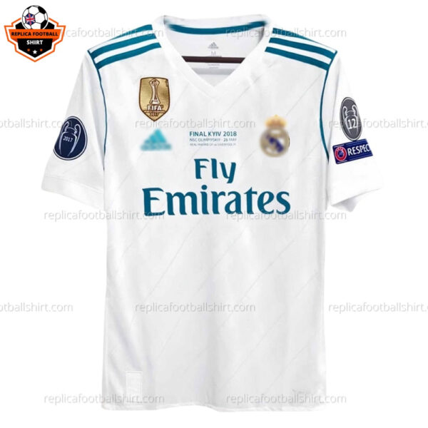 Retro Real Madrid Home Men Replica Football Shirt 2017/18 - Front View