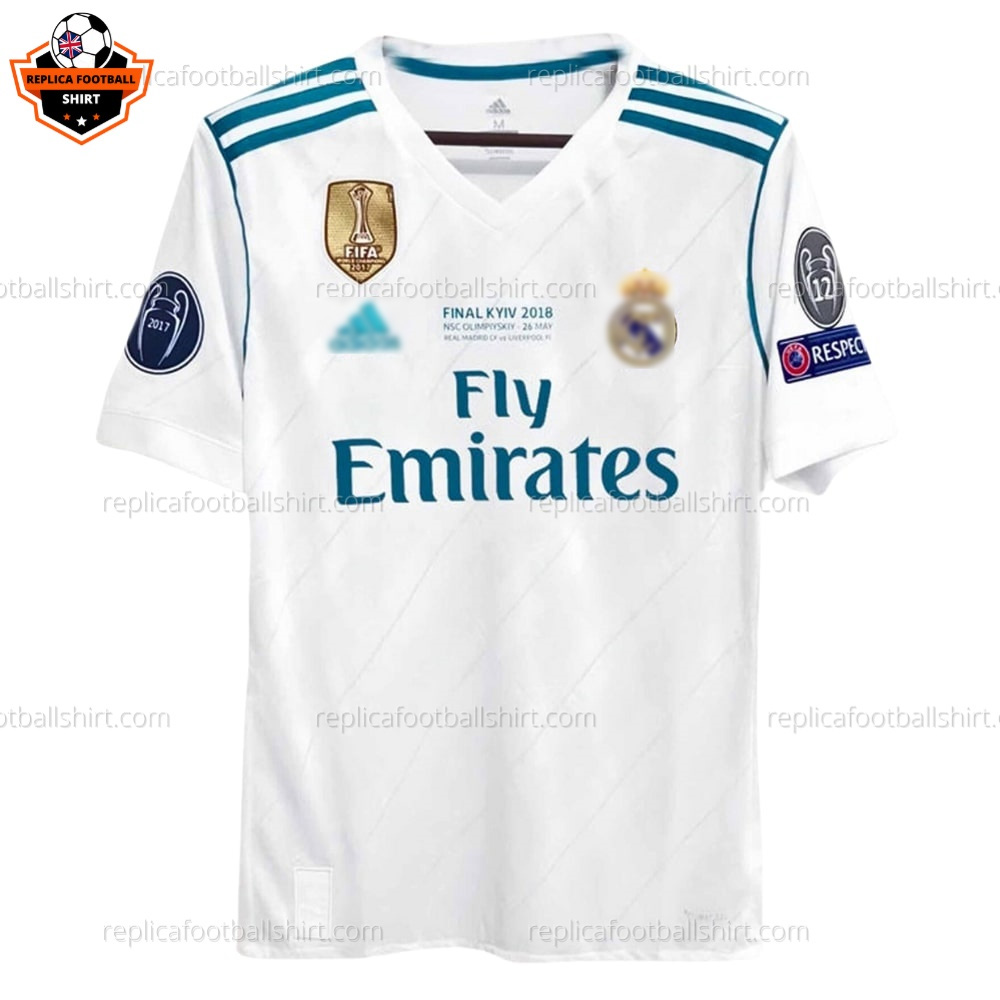 Retro Real Madrid Home Men Replica Football Shirt 2017/18 - Front View