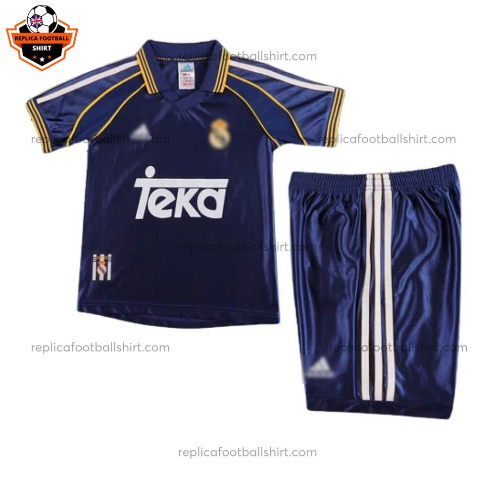 Retro Real Madrid Third Kid Replica Football Kit 1998/00 - Front View