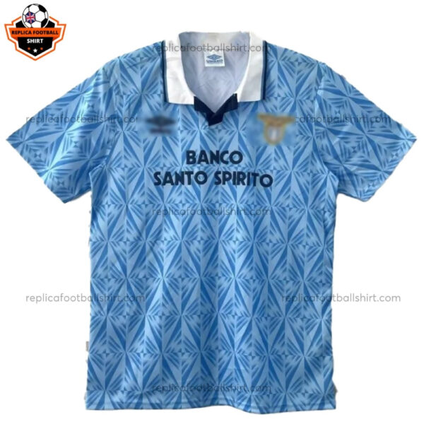 Retro SS Lazio Home Men Replica Football Shirt 1991/92 - Front View