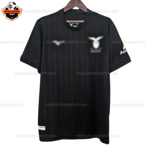 SS Lazio 50th Champion Black Men Replica Football Shirt 2024/25 - Front View