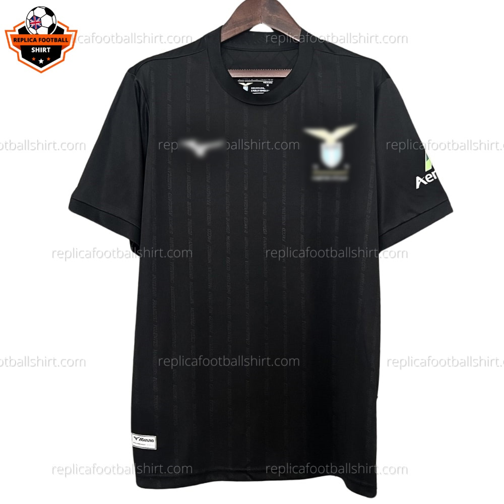 SS Lazio 50th Champion Black Men Replica Football Shirt 2024/25 - Front View