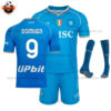 SSC Napoli Home Kid Replica Football Kit 2023/24 OSIMHEN 9 Printed - Over View