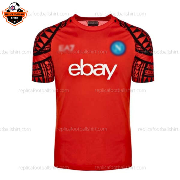 SSC Napoli Red Pre-Match Training Men Replica Football Shirt 2023/24 - Front View