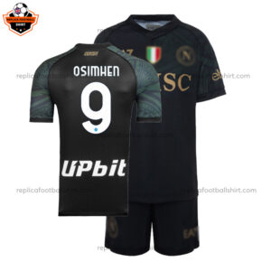 SSC Napoli Third Kid Replica Football Kit 2023/24 OSIMHEN 9 Printed - Over View