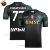 SSC Napoli Third Men Replica Football Shirt 2023/24 KVARATSKHELIA 77 Printed - Over View
