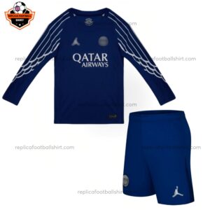 Paris Saint Germain Fourth Kid Replica Football Kit Long Sleeve 2024/25 Front View
