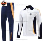 Real Madrid White Jacket Tracksuit Men Replica Football Shirt 2024/25