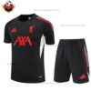 Liverpool Black Training Kid Replica Football Kit 2025/26 Front View