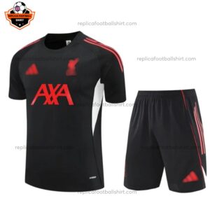Liverpool Black Training Kid Replica Football Kit 2025/26 Front View