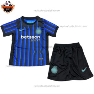 Inter Milan Home Kid Replica Football Kit 2025/26 Front View