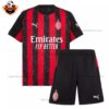 AC Milan Home Kid Replica Football Kit 2025/26 Front View