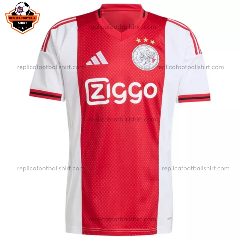 Ajax Home Men Replica Football Shirt 2025/26 Front View