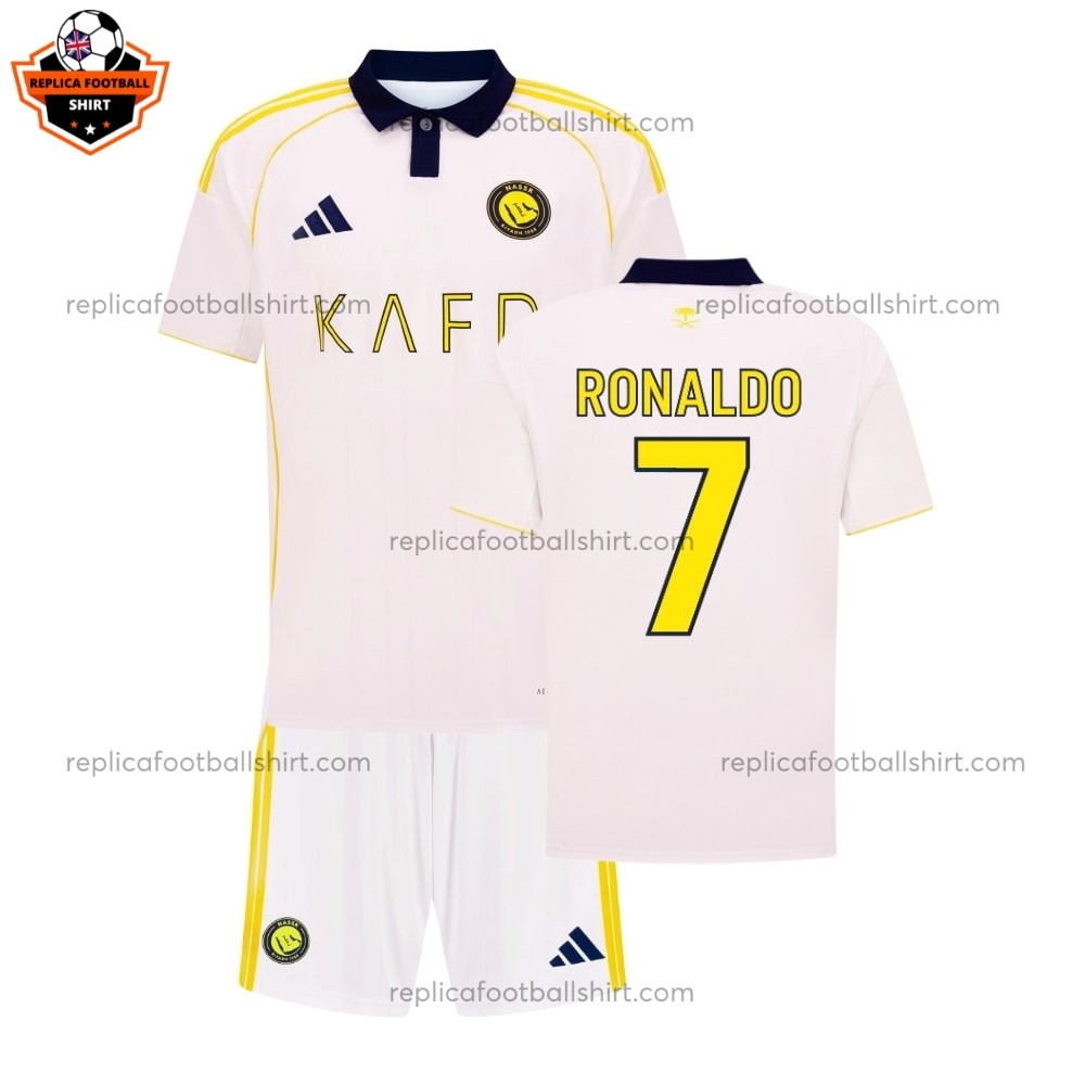 Al Nassr RONALDO 7 Third Kid Replica Football Kit 2025/26 Full View