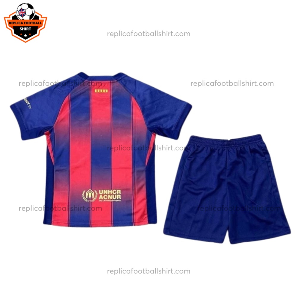 Barcelona Home Kid Replica Football Kit 2025/26 Actual Back View