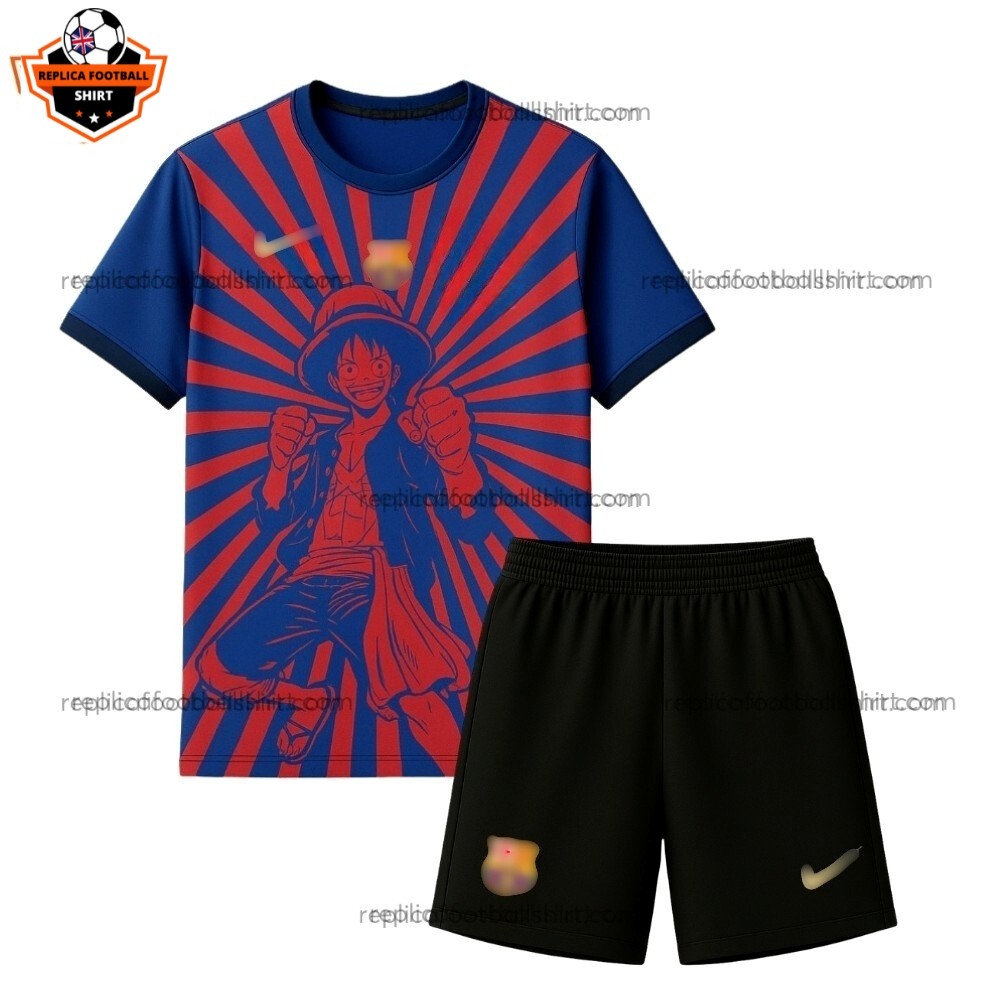 Barcelona Special Edition Home Kid Replica Football Kit 2025/26 Front View