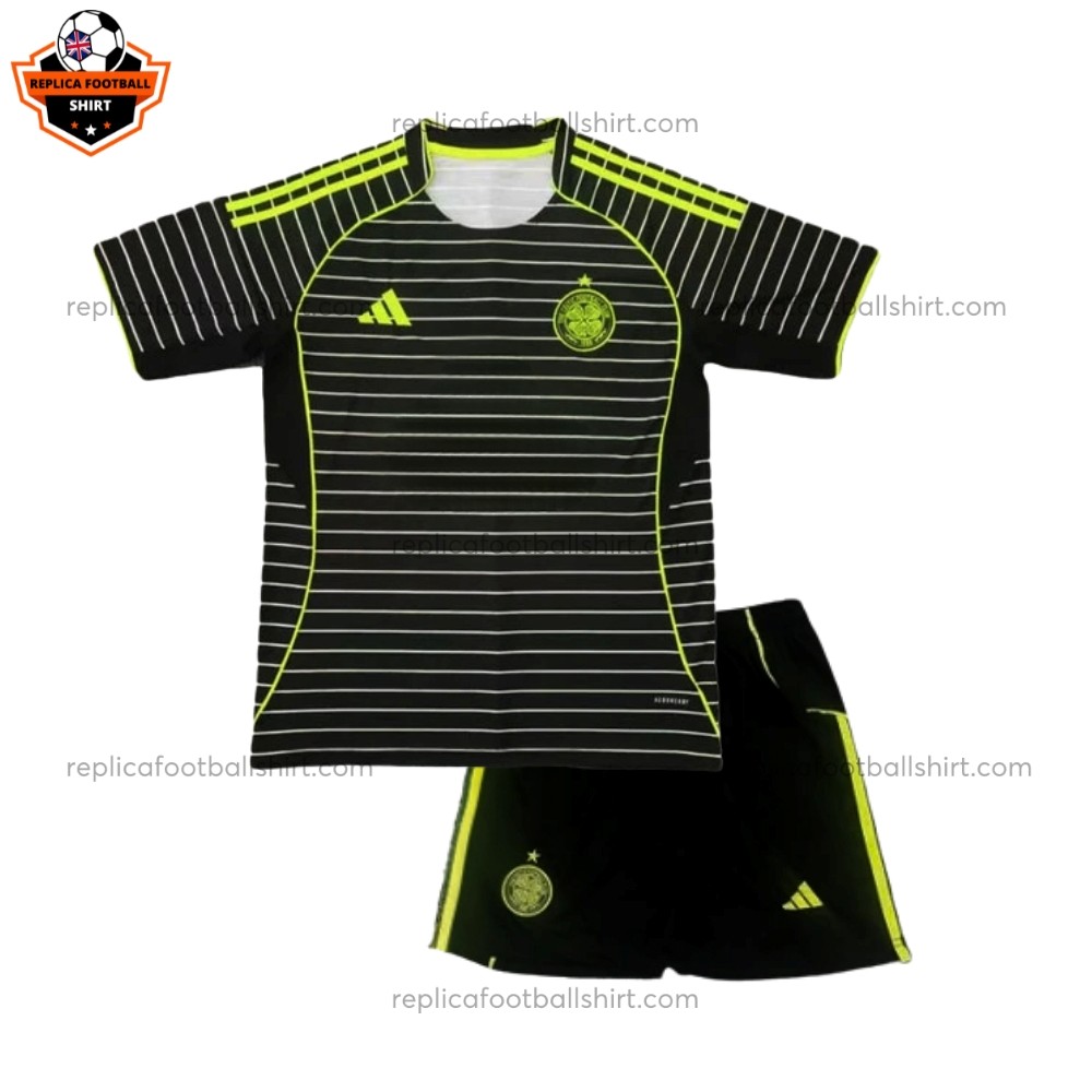 Celtic Away Kid Replica Football Kit 2025/26 Front View