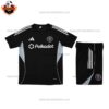 Inter Miami Black Pre Match Training Kid Replica Football Kit 2025/26 Front View