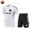 Inter Miami White Pre Match Training Kid Replica Football Kit 2025/26 Front Side View