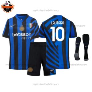Inter Milan LAUTARO 10 Home Kid Replica Football Kit 2024/25 Full View