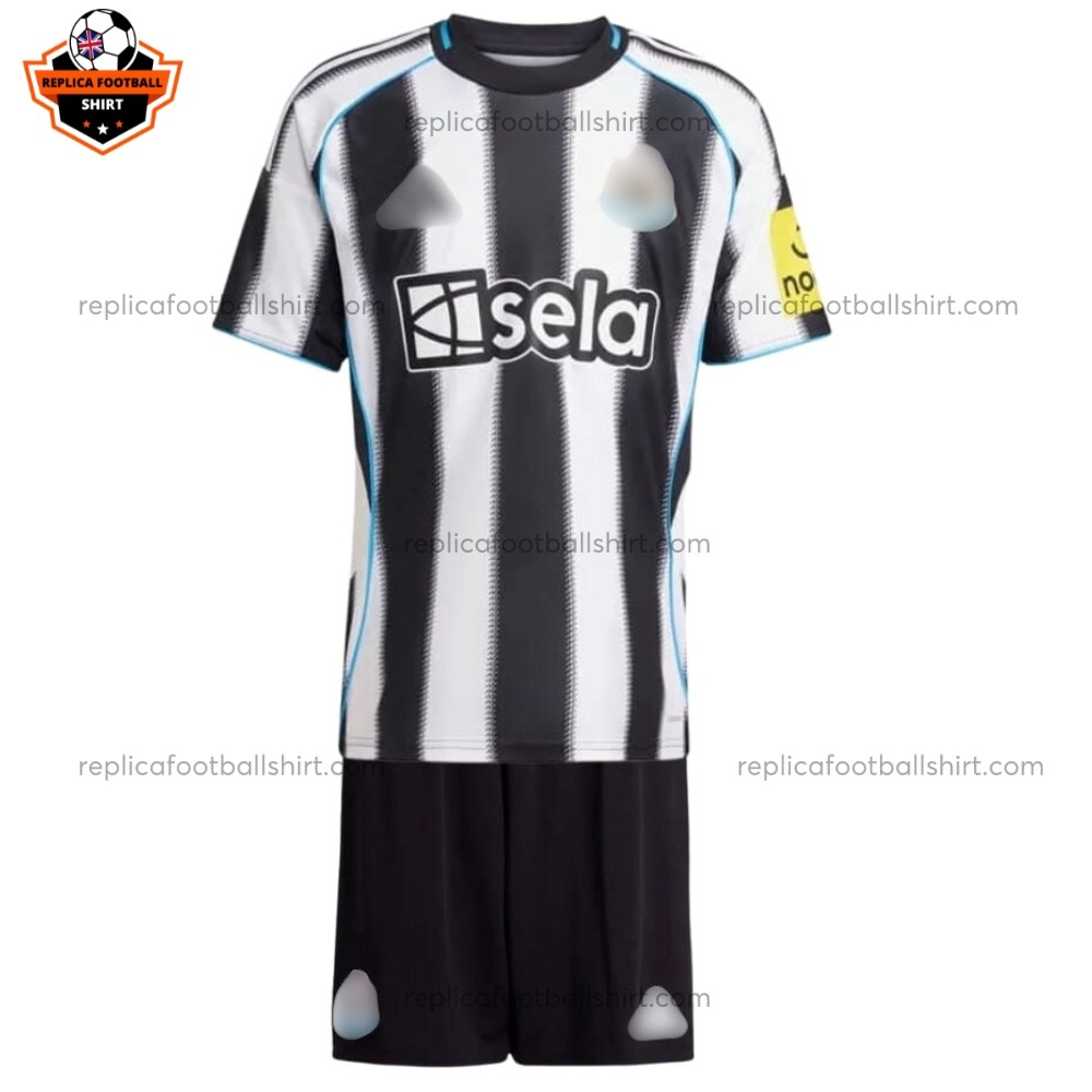 Newcastle Home Kid Replica Football Kit 2025/26 Front View