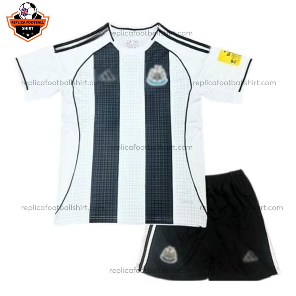 Newcastle Home Kid Replica Football Kit 2025/26 Front View