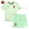 Portugal Green Away Kid Replica Football Kit 2025/26 Front View