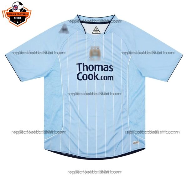 Retro Manchester City Home Men Replica Football Shirt 2007/08 Front View