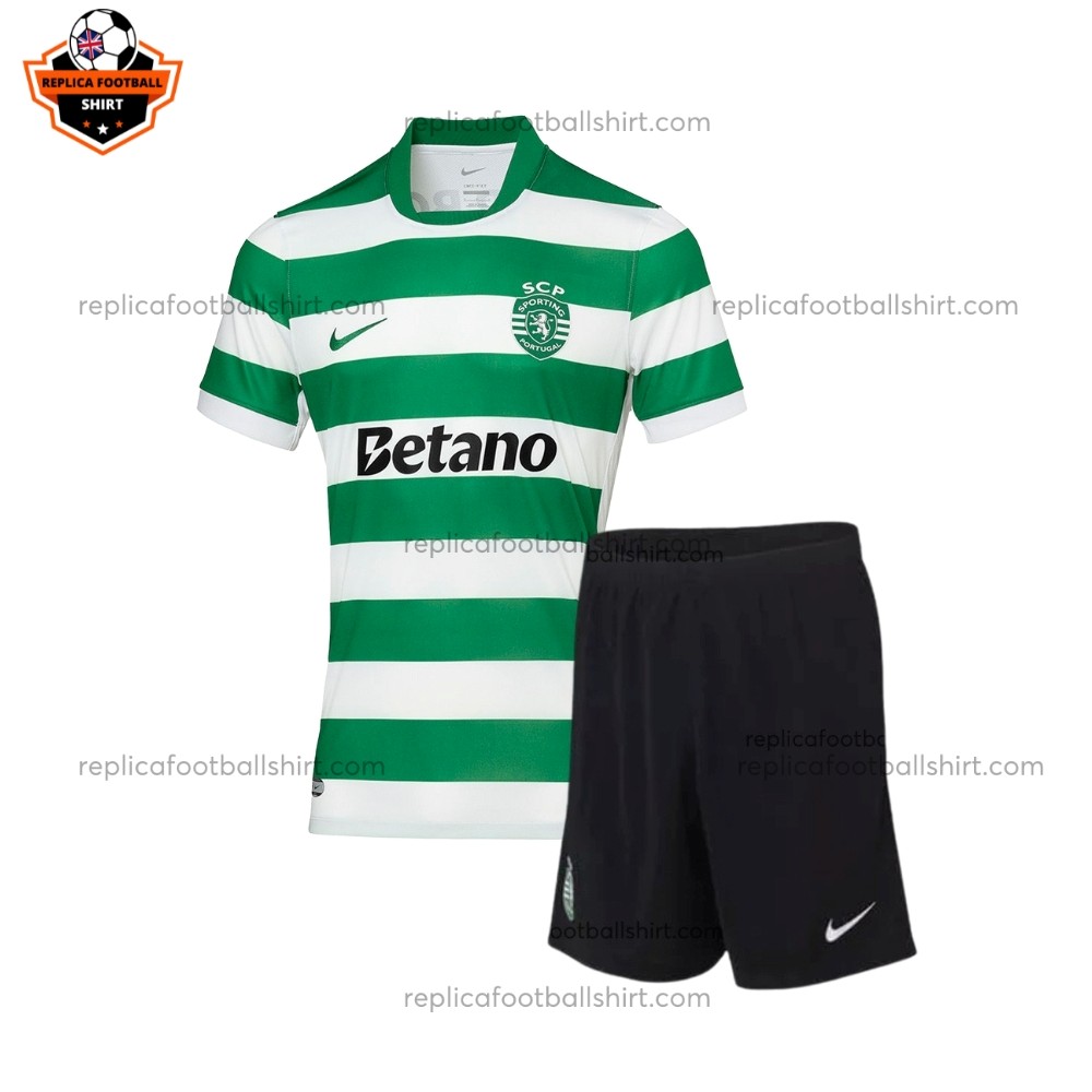 Sporting CP Home For Adult And Kid Replica Football Kit 2025/26 Front View
