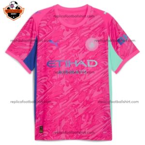 Manchester City Pink Goalkeeper Men Replica Football Shirt 2025/26 Front View