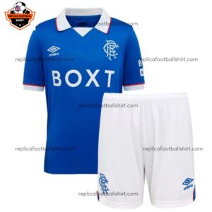 Rangers Home Kid Replica Football Kit 2025/26 Front View
