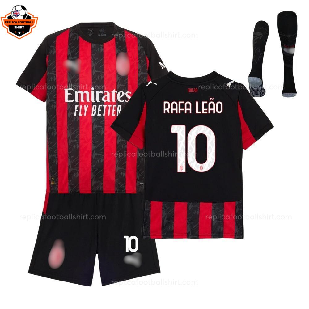 AC Milan Home Kid Replica Football Kit 2025-26 RAFA LEÃO 10 Printed