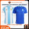Argentina FC 2024 Birthday Bundle - Home & Away Replica Football Shirt for True Fans - Over View