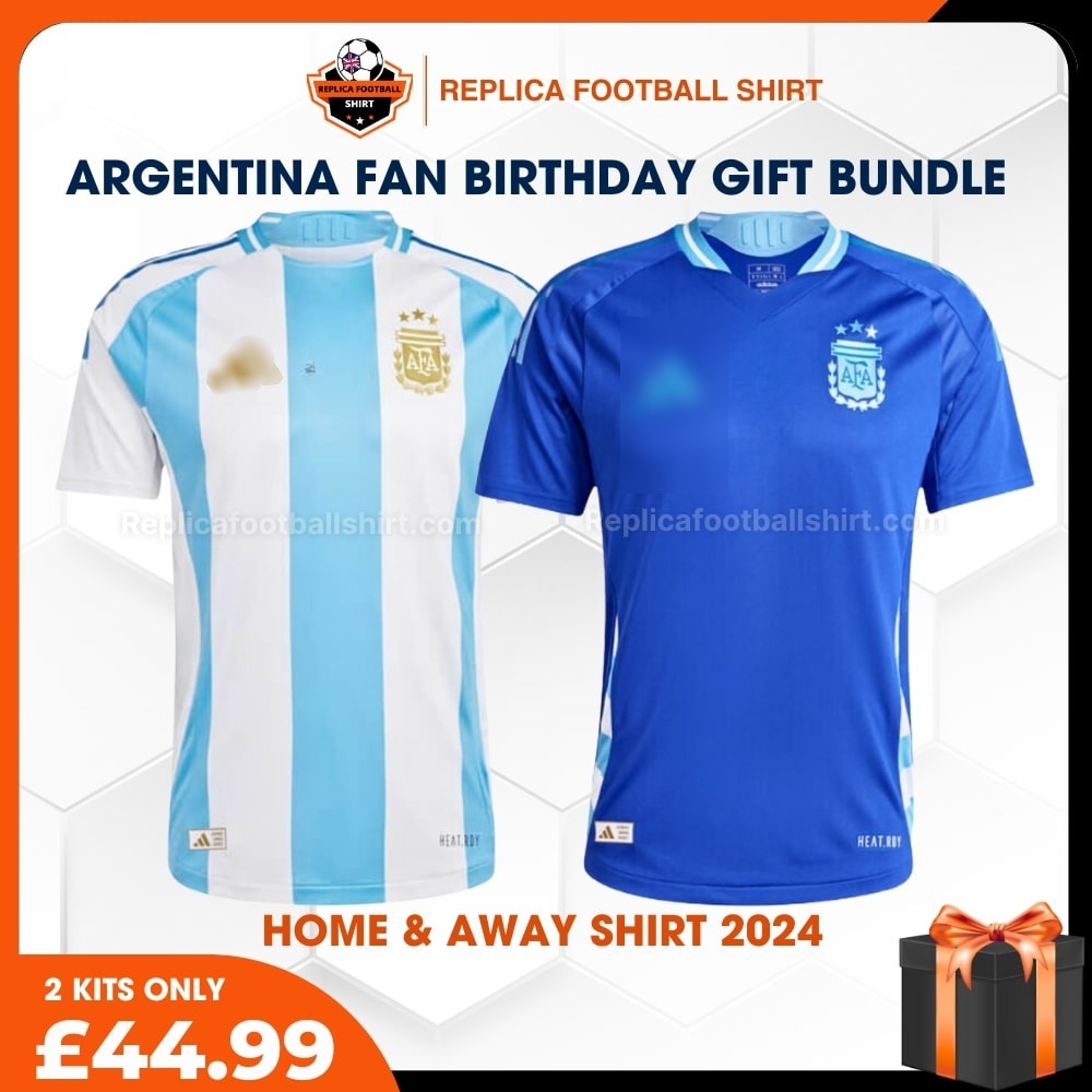 Argentina FC 2024 Birthday Bundle - Home & Away Replica Football Shirt for True Fans - Over View