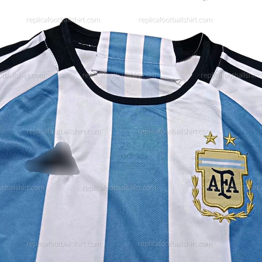 Argentina World Cup Home Kid Replica Football Kit 2022 - detail