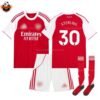 Arsenal Home Kid Replica Football Kit 2025-26 Sterling 30 Printed