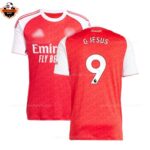 Arsenal Home Men Replica Football Shirt 2025/26 G.Jesus 9 Printed