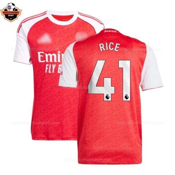 Arsenal Home Men Replica Football Shirt 2025-26 RICE 41 Printed