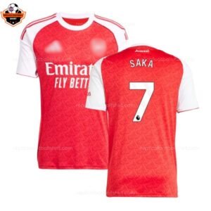 Arsenal Home Men Replica Football Shirt 202526 SAKA 7 Printed