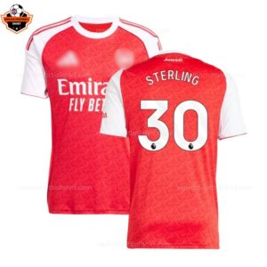 Arsenal Home Men Replica Football Shirt 2025-26 Sterling 30 Printed