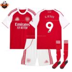 Arsenal Home Kid Replica Football Kit 2025/26 G.Jesus 9 Printed